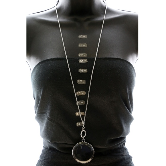 Lane Bryant Jewelry - Lane Bryant Pendant-Necklace Silver & Black NWOT